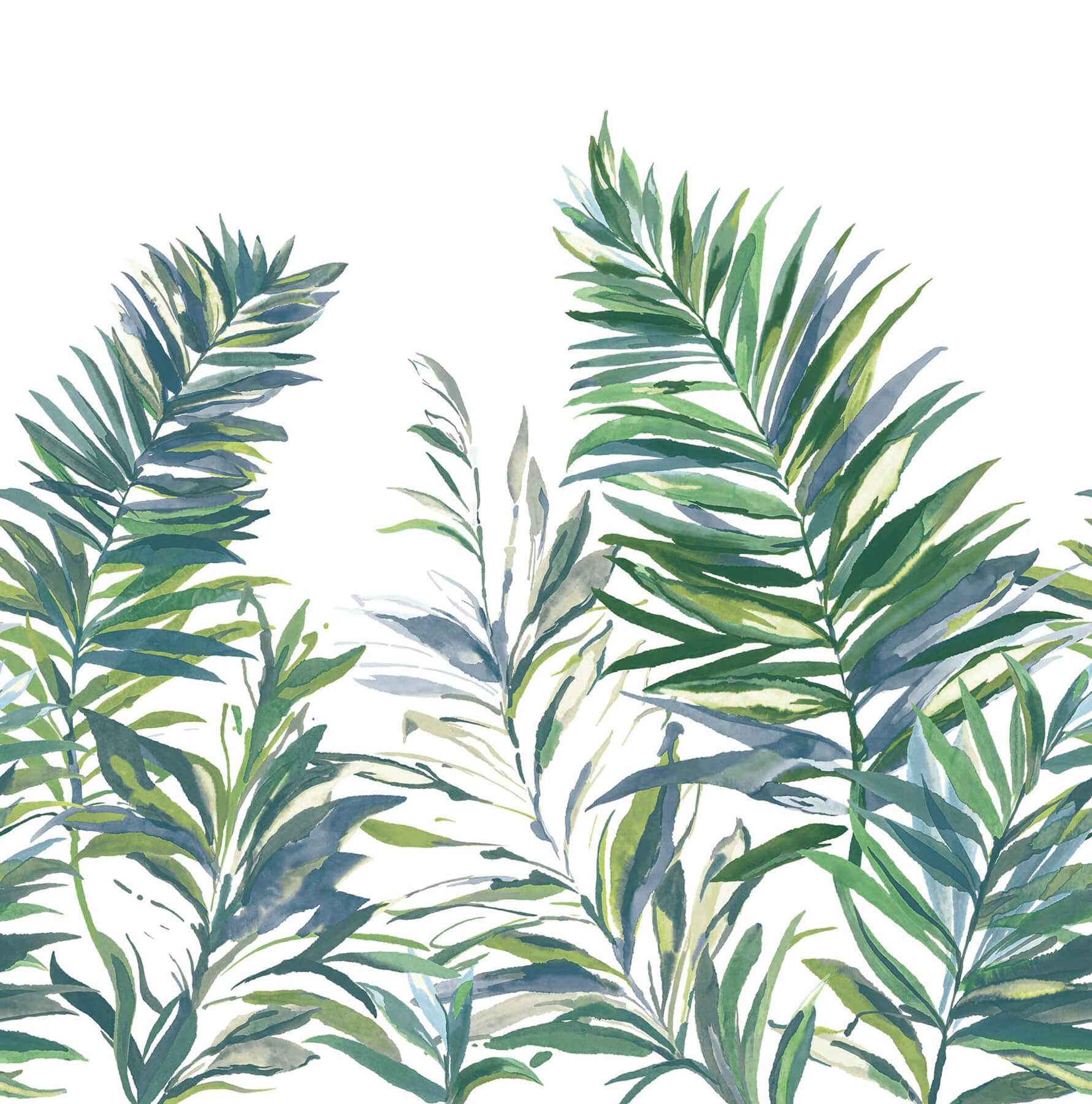Swaying Palms Green & Blue Mural - York Wallcoverings - GN2546M - York Wallcoverings Wallpaper