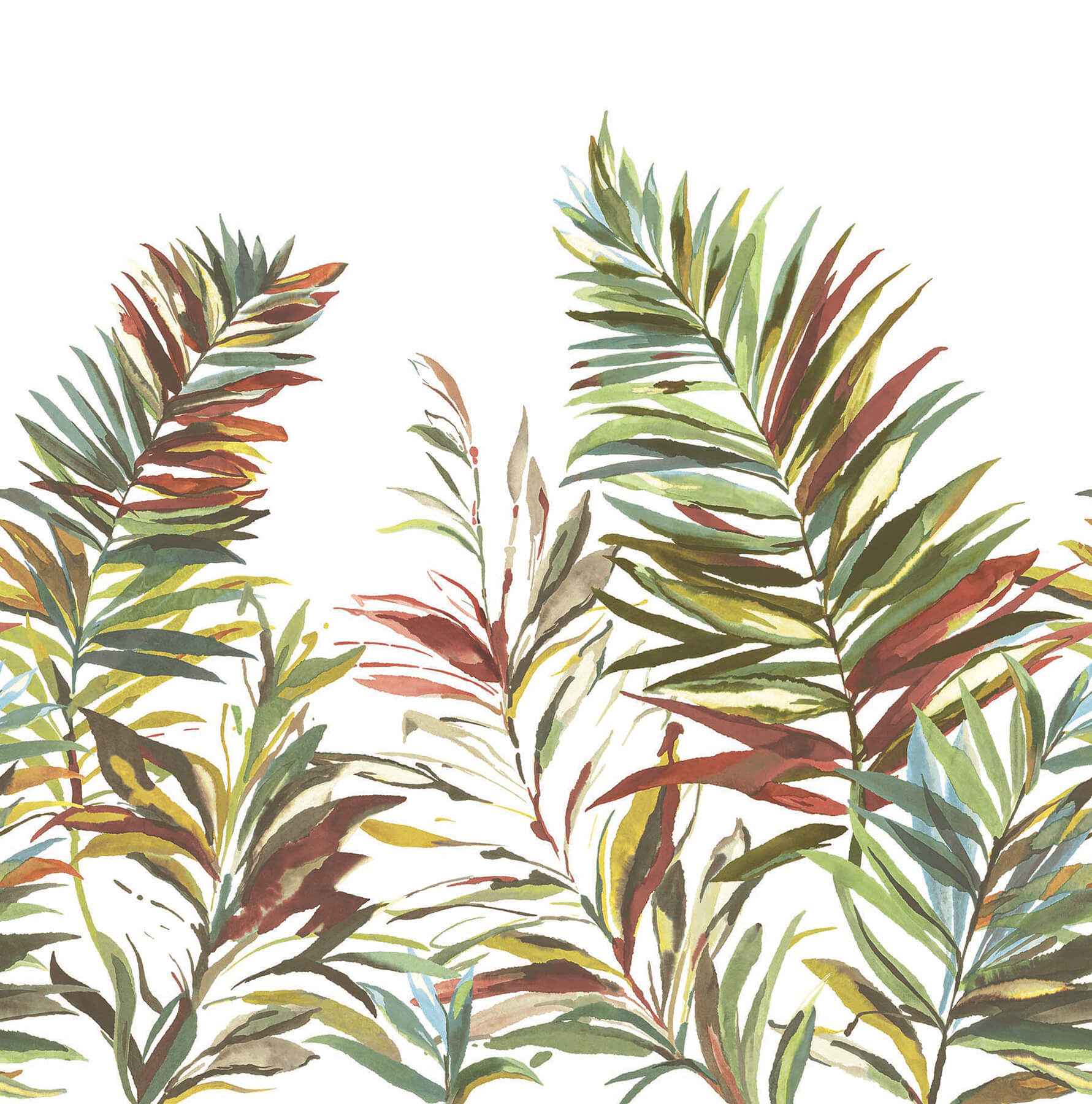 Swaying Palms Rouge & Mink Mural - York Wallcoverings - GN2545M