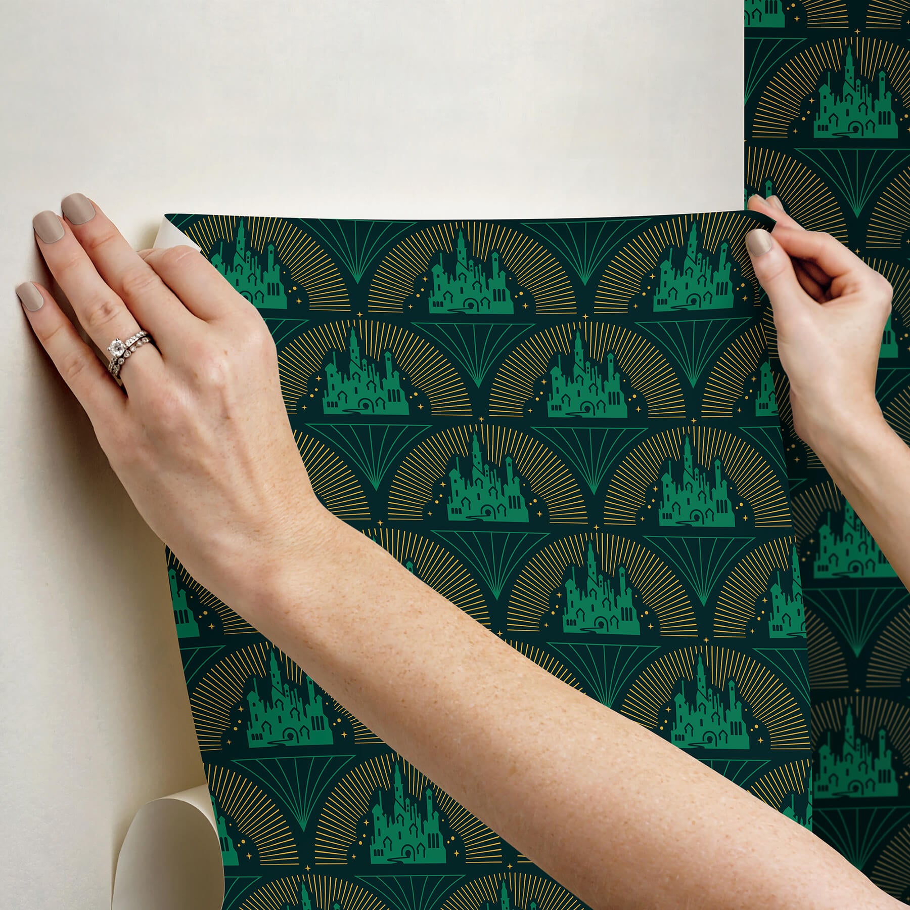 wicked-emerald-city-peel-and-stick-wallpaper-york-wallcoverings-rmws1234 - York Wallcoverings Wallpaper