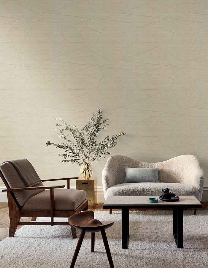 Lisle Toasted Almond Wallpaper - York Wallcoverings - SI6822