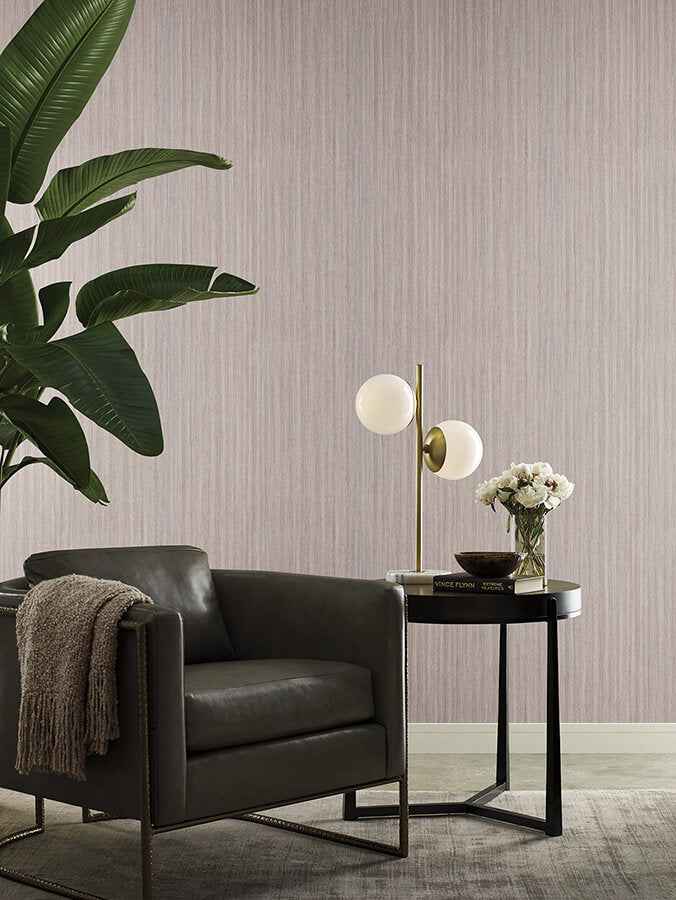 Wistman Stripe Smoke Wallpaper - York Wallcoverings - SI25713