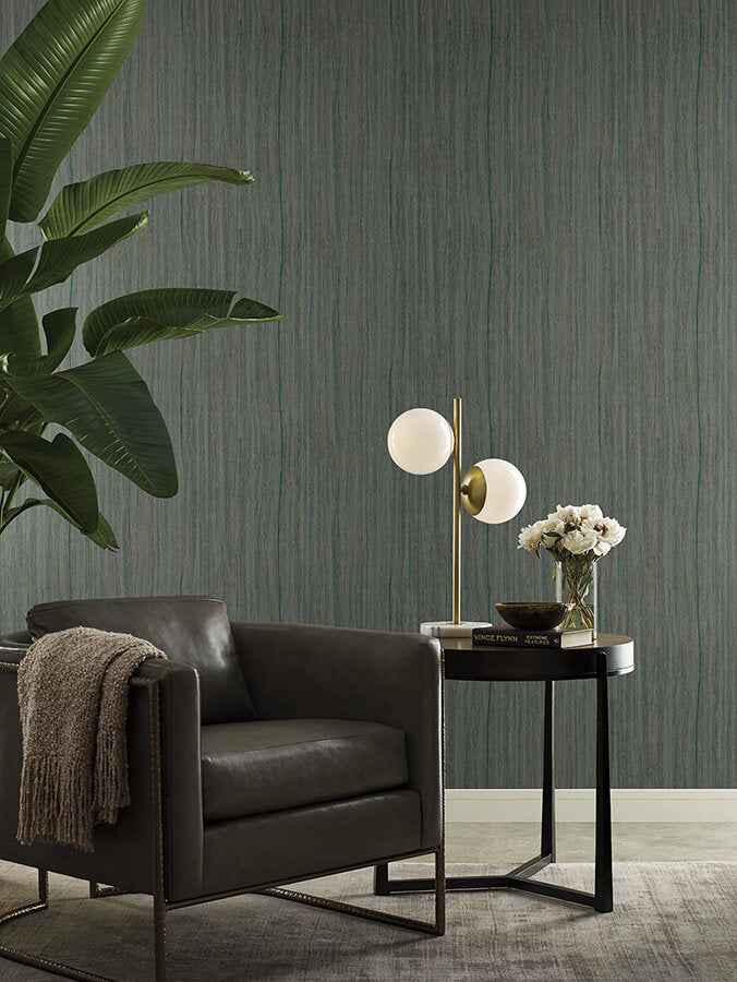 Wistman Stripe Teal Wallpaper - York Wallcoverings - SI25715 - York Wallcoverings Wallpaper