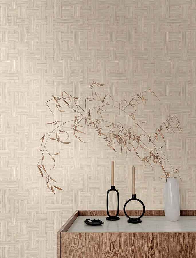 Basketry Wheat Wallpaper - York Wallcoverings - SI25721 - York Wallcoverings Wallpaper