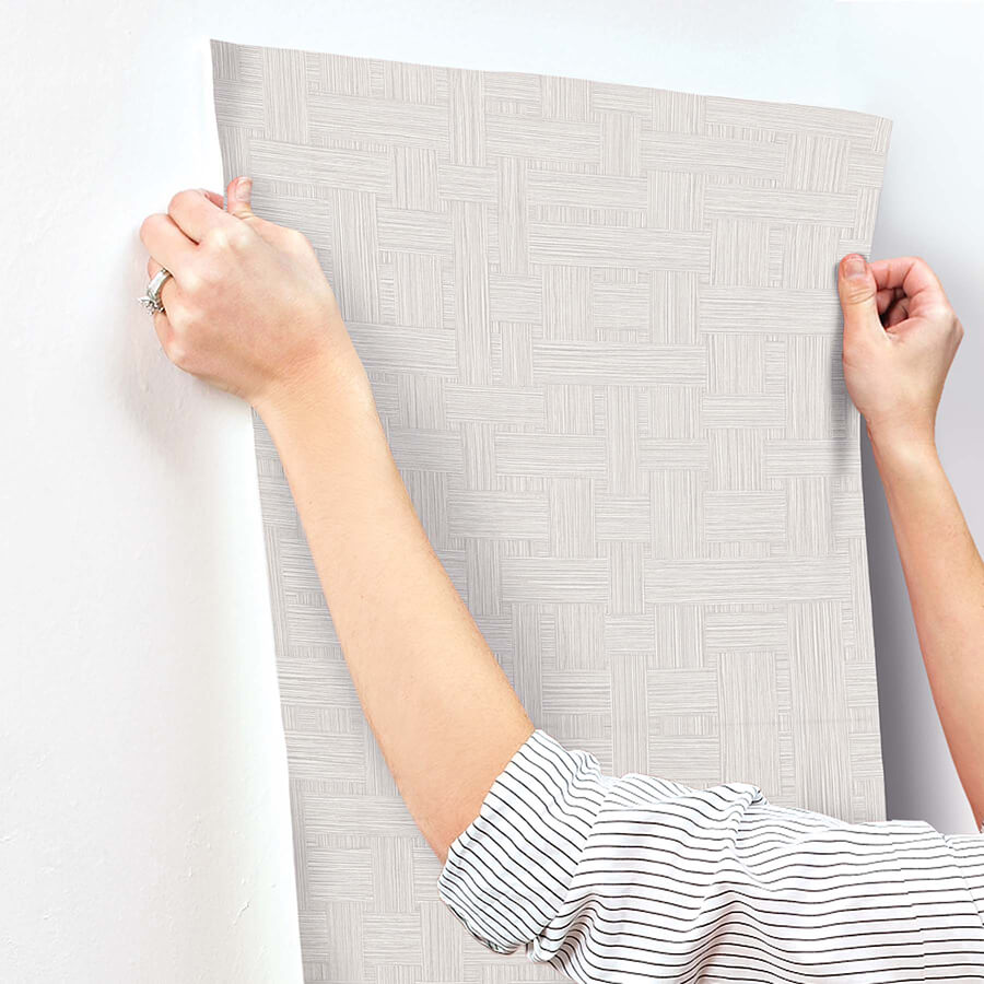 basketry-warm-grey-wallpaper-york-wallcoverings-si25724 - York Wallcoverings Wallpaper