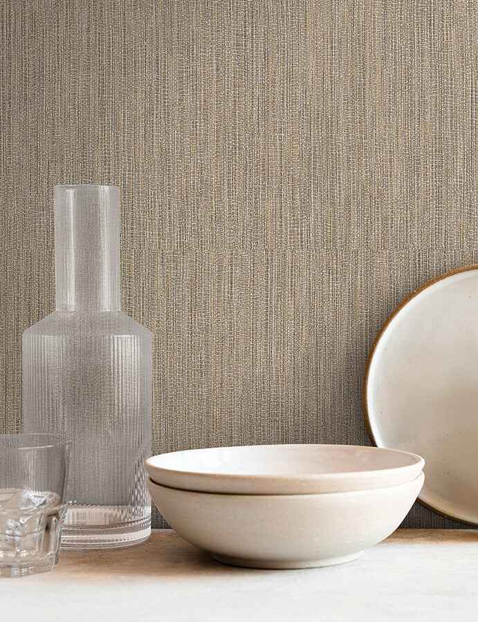 Washed Ramie Oyster Wallpaper - York Wallcoverings - SI25851 - York Wallcoverings Wallpaper
