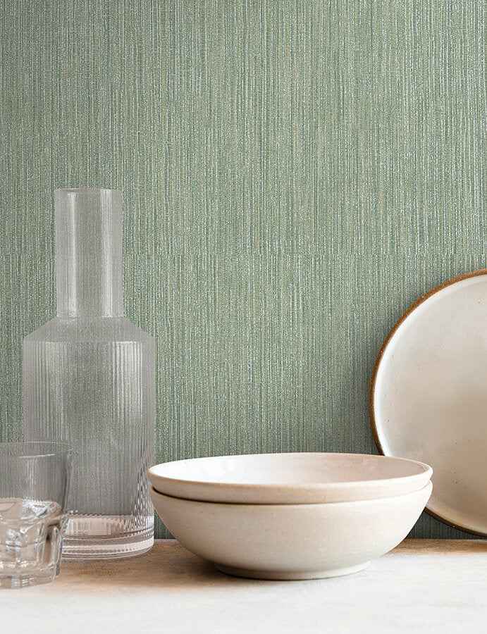 Washed Ramie Sea Glass Wallpaper - York Wallcoverings - SI25854 - York Wallcoverings Wallpaper
