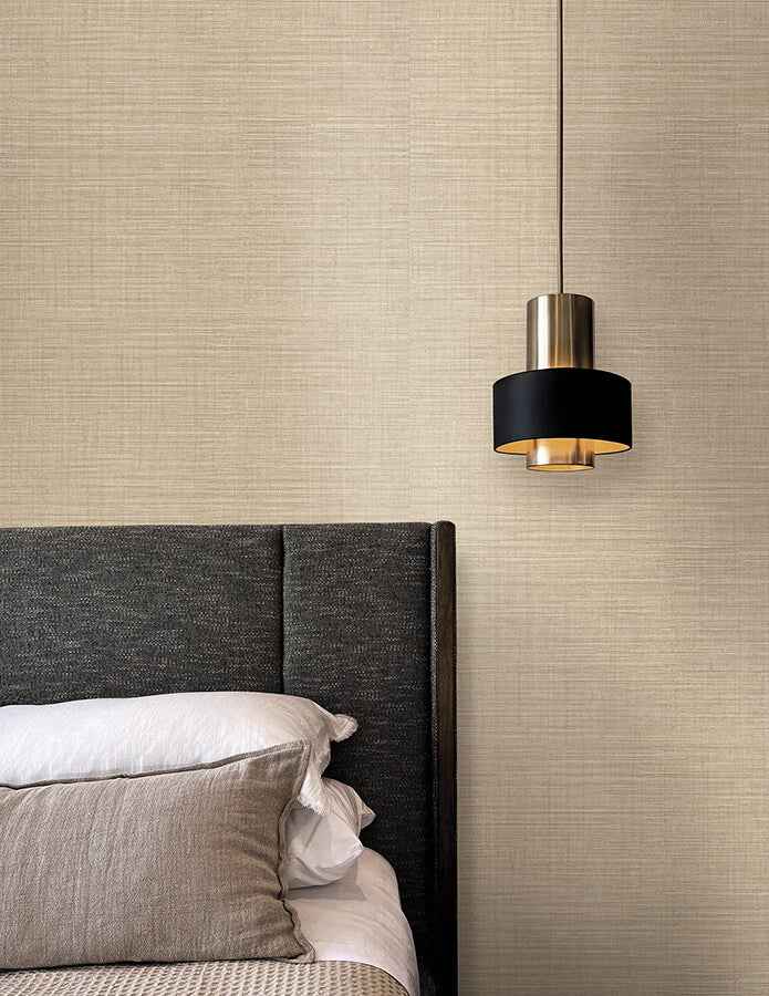 Lotus Silk Wheat Wallpaper - York Wallcoverings - SI25872