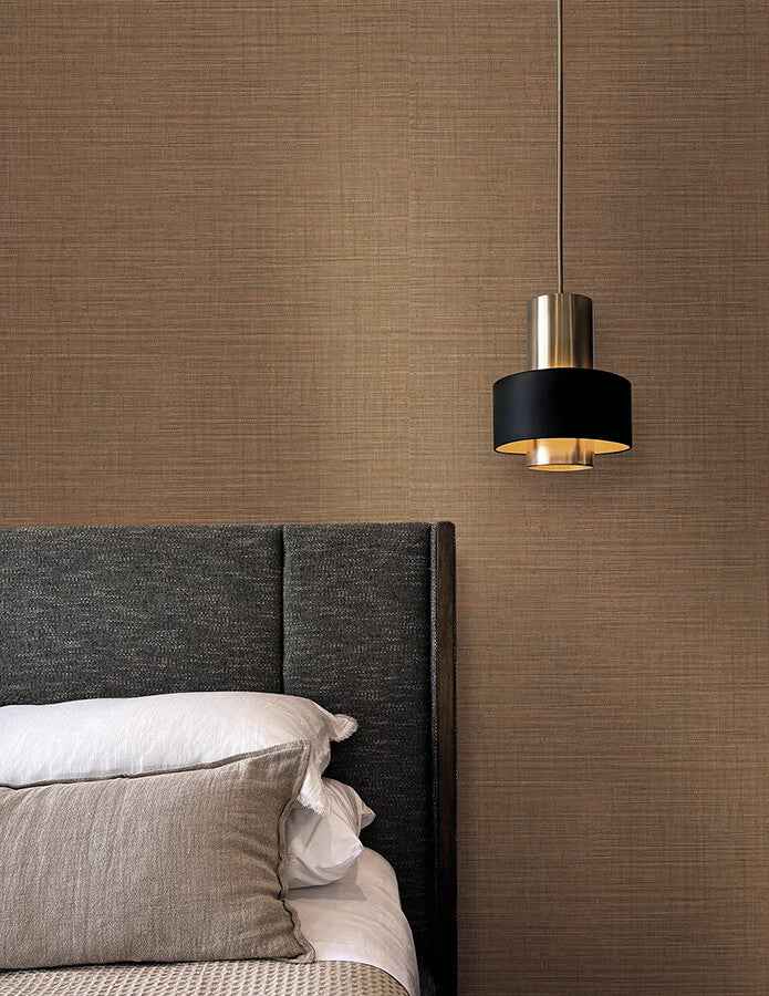 Lotus Silk Terra Cotta Wallpaper - York Wallcoverings - SI25877