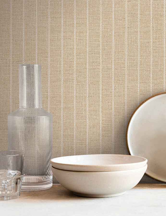 Cording Stripe Sienna Wallpaper - York Wallcoverings - SI26122 - York Wallcoverings Wallpaper