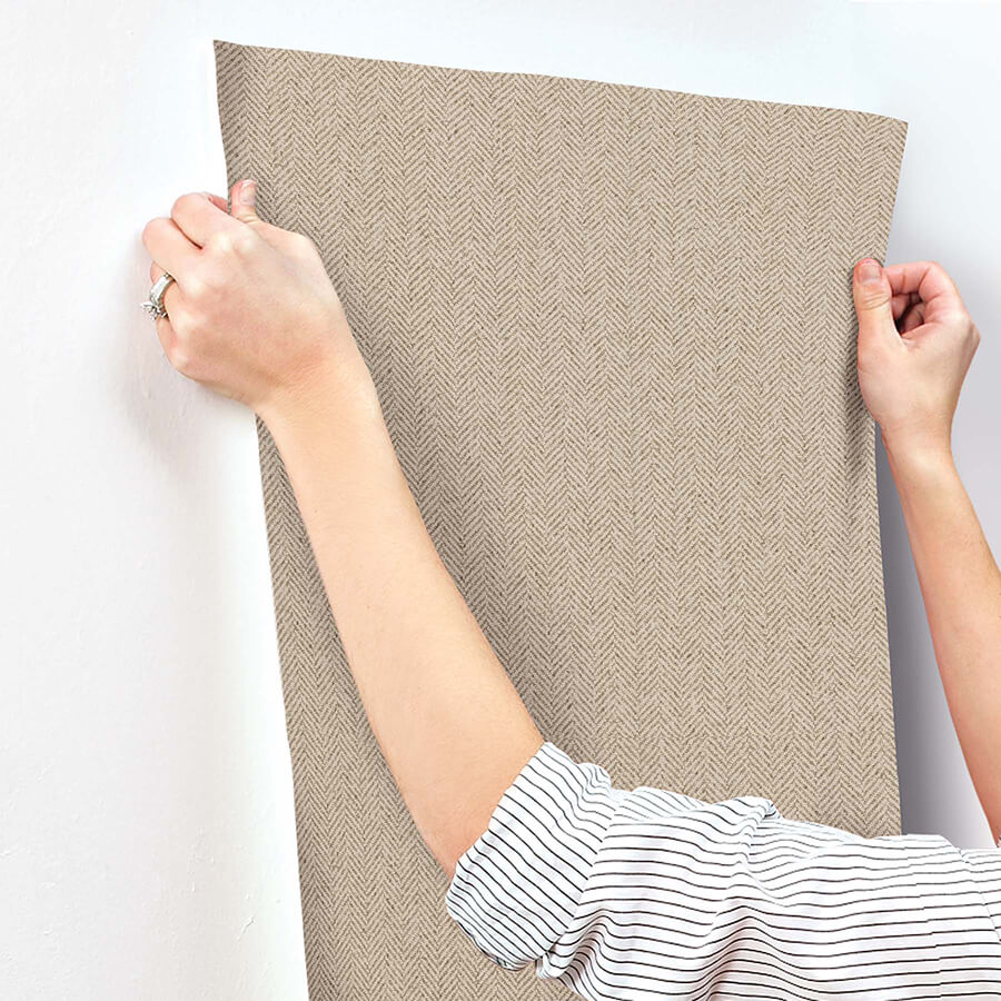 tailored-chevron-hazelnut-wallpaper-york-wallcoverings-si26130 - York Wallcoverings Wallpaper
