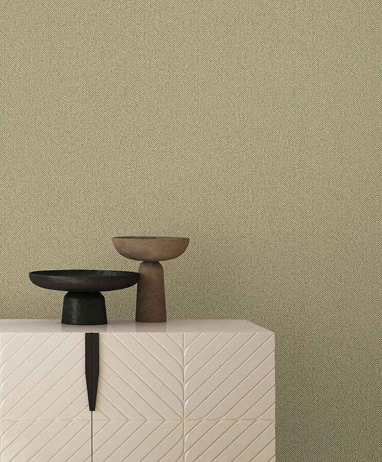 Tailored Chevron Green Wallpaper - York Wallcoverings - SI26136 - York Wallcoverings Wallpaper