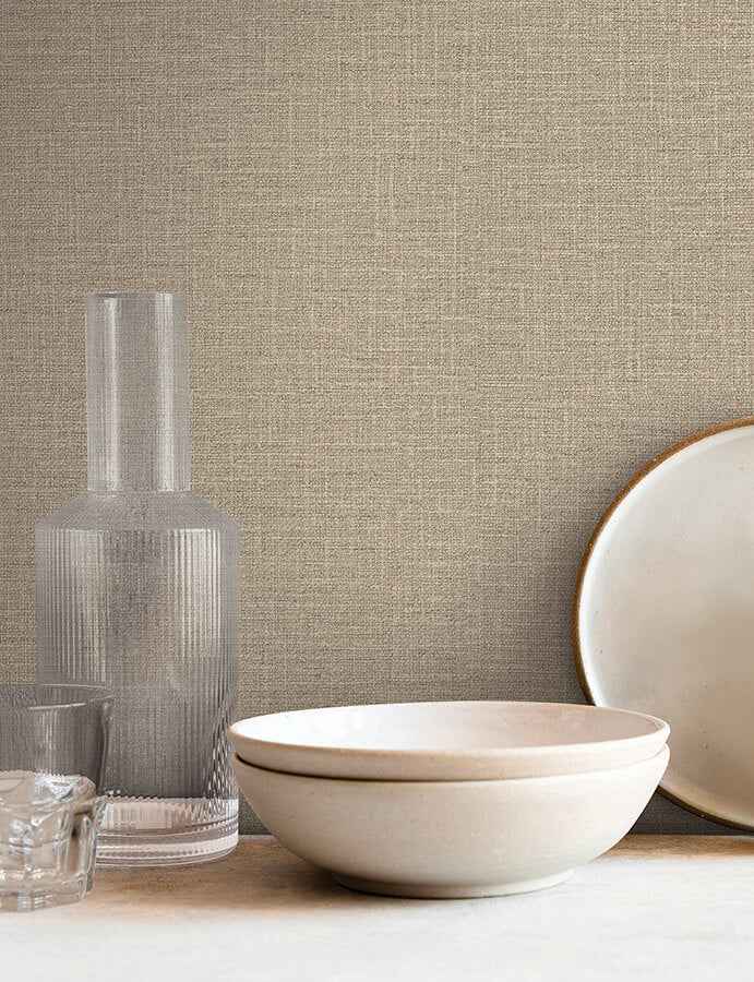 Loom Hazelnut Wallpaper - York Wallcoverings - SI26144 - York Wallcoverings Wallpaper