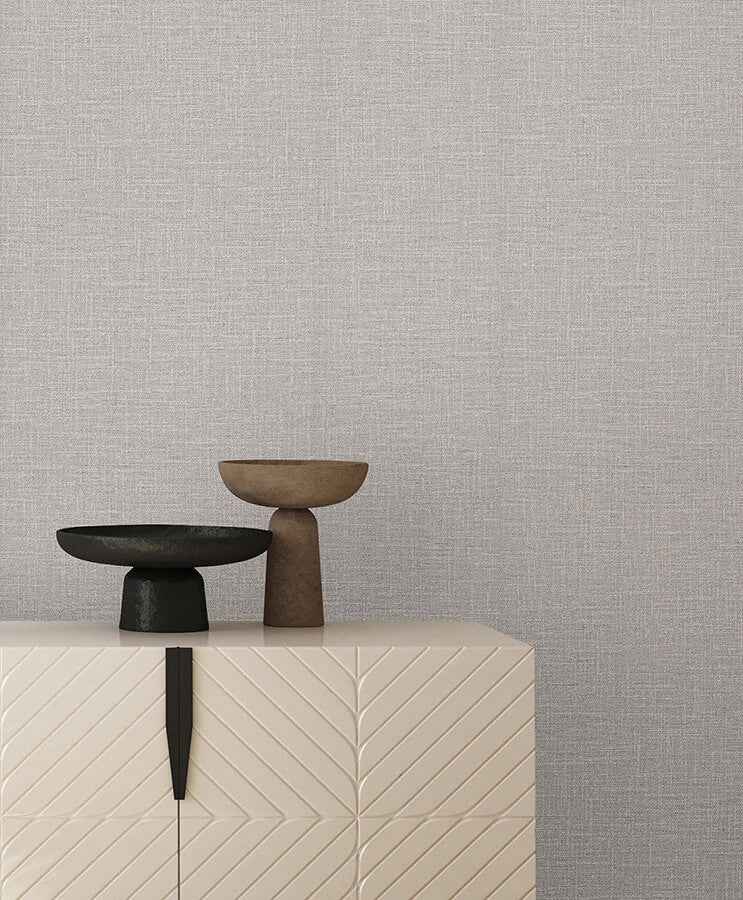 Loom Dove Grey Wallpaper - York Wallcoverings - SI26153 - York Wallcoverings Wallpaper
