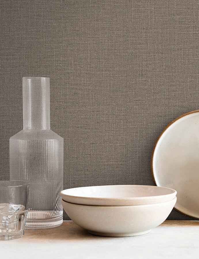 Loom Mushroom Wallpaper - York Wallcoverings - SI26157 - York Wallcoverings Wallpaper