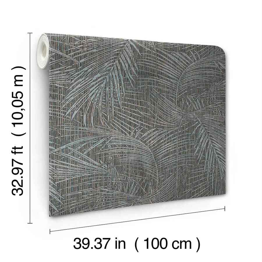 Della Palm Blue Multi Wallpaper - York Wallcoverings - SI50610 - York Wallcoverings Wallpaper