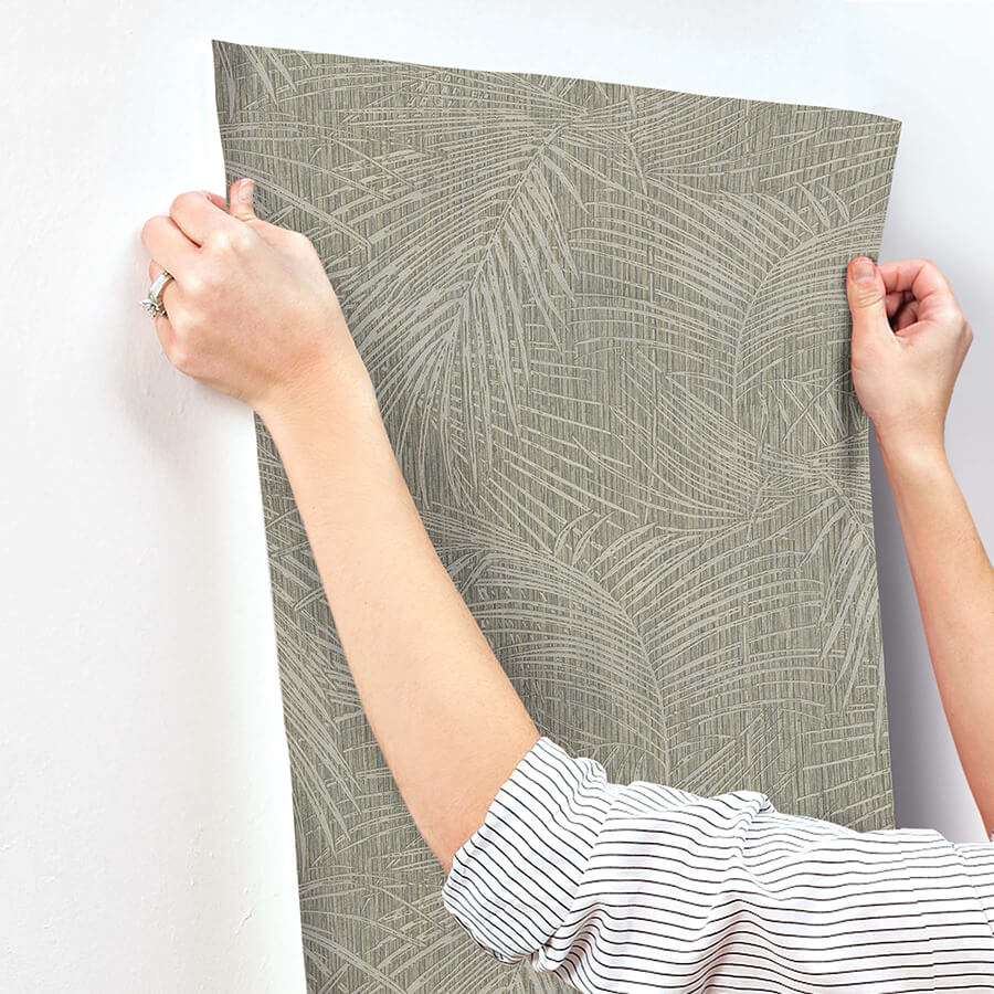 della-palm-dark-taupe-wallpaper-york-wallcoverings-si50612 - York Wallcoverings Wallpaper