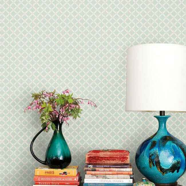 Diamond Gate Green Wallpaper - York Wallcoverings - GR6006 - York Wallcoverings Wallpaper