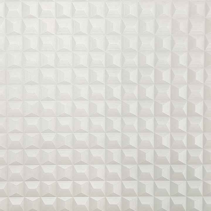 Romero White 3D Geometric Wallpaper - York Wallcoverings - M95683