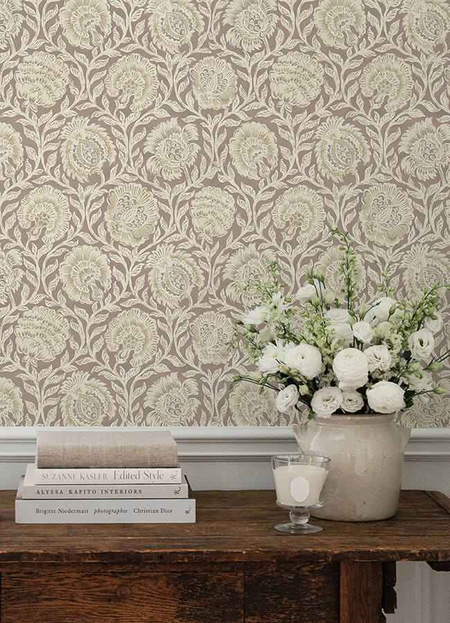 Aliviya Cha Peel & Stick Wallpaper - York Wallcoverings - NNS6509 - York Wallcoverings Wallpaper