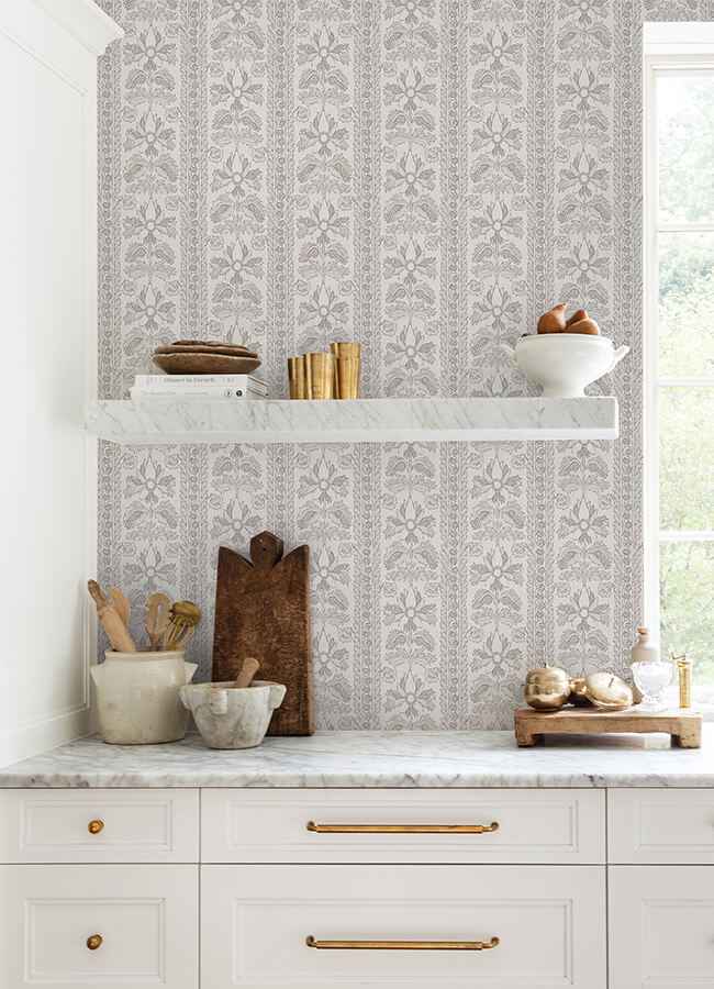 Zareen Caviar Peel & Stick Wallpaper - York Wallcoverings - NNS6515 - York Wallcoverings Wallpaper