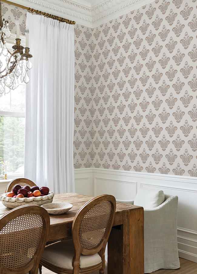 Fazia Terracotta Peel & Stick Wallpaper - York Wallcoverings - NNS6518 - York Wallcoverings Wallpaper