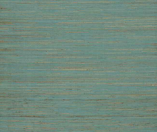Multicolored Hemp Aqua Wallpaper - York Wallcoverings - GRL88487