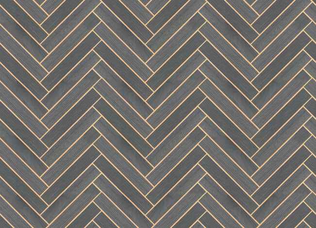 Herringbone Wood Veneer Graphite Wallpaper - York Wallcoverings - YGL7074