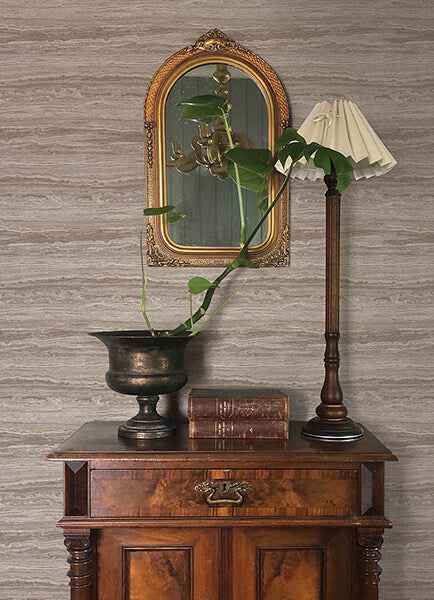 Lyman Mauve Striated Wallpaper - York Wallcoverings - 4173-27668