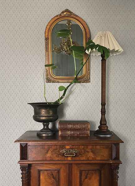 Tillie Taupe Diamond Floral Wallpaper - York Wallcoverings - 4173-27673