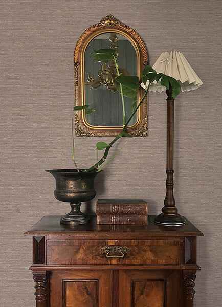 Roderick Mauve Textured Wallpaper - York Wallcoverings - 4173-27675