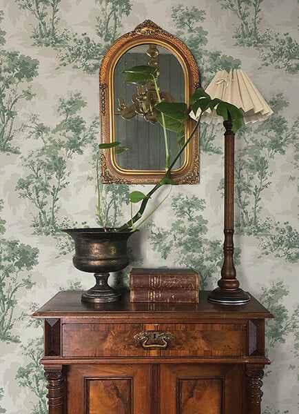 Sainsbury Sage Forest Wallpaper - York Wallcoverings - 4173-82104