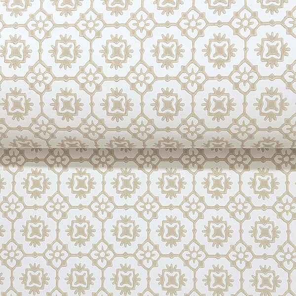 Priti Beige Floral Grid Wallpaper - York Wallcoverings - VP1333 - York Wallcoverings Wallpaper