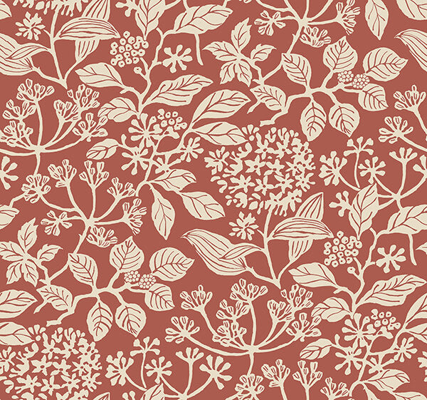 rowen-ruby-botanical-wallpaper-york-wallcoverings-vp1342 - York Wallcoverings Wallpaper