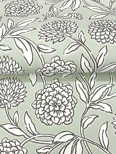chatsworth-garden-light-green-floral-trail-wallpaper-york-wallcoverings-vp1362 - York Wallpaper Wallpaper
