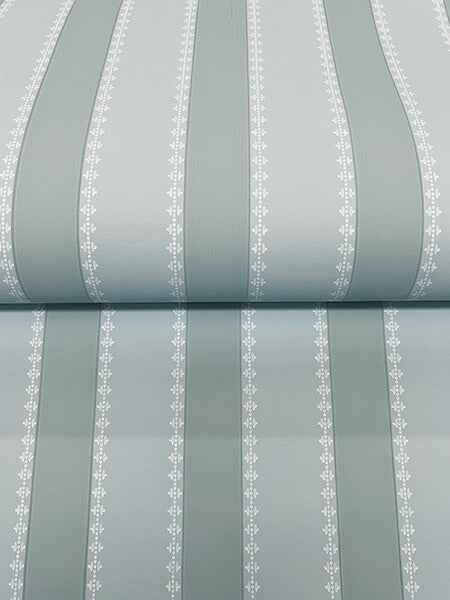 Tilford Blue Awning Stripe Wallpaper - York Wallcoverings - VP1375 - York Wallcoverings Wallpaper