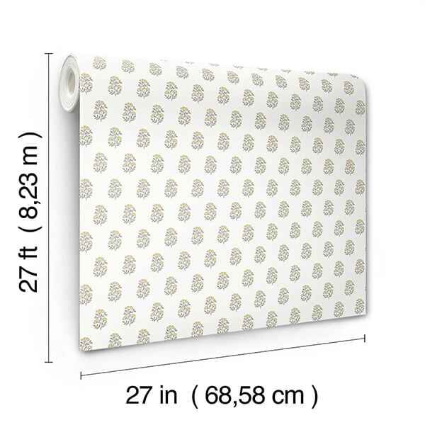Sylvie Neutral Floral Wallpaper - York Wallcoverings - VP1382 - York Wallcoverings Wallpaper