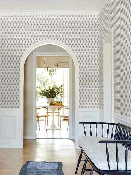 Sylvie Teal Floral Wallpaper - York Wallcoverings - VP1383 - York Wallcoverings Wallpaper