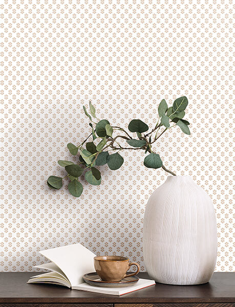 brioni-rose-floral-stamp-wallpaper-york-wallcoverings-vp1394 - York Wallpaper Wallpaper