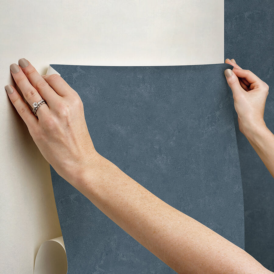 mr-kate-daphne-limewash-moody-blue-peel-and-stick-wallpaper-york-wallcoverings-rmws1310 - York Wallcoverings Wallpaper