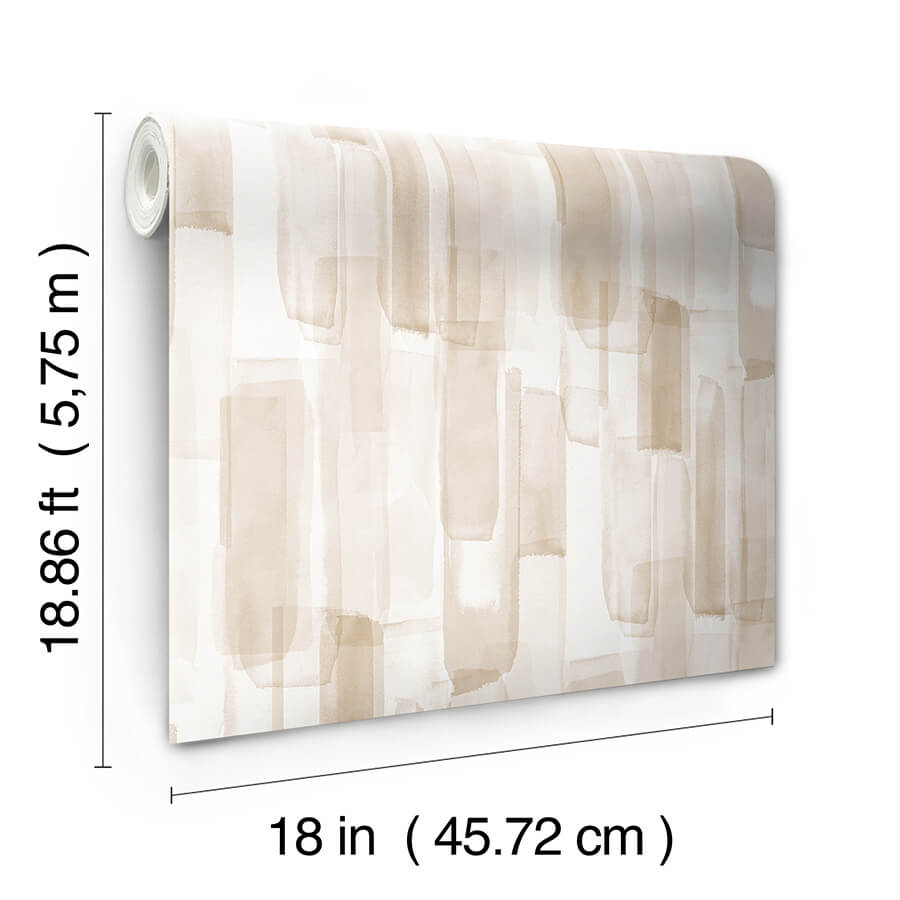 mr-kate-watercolor-glass-neutral-beige-peel-and-stick-wallpaper-york-wallcoverings-rmws1312 - York Wallcoverings Wallpaper