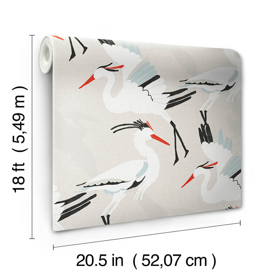 coastal-wings-tan-peel-and-stick-wallpaper-york-wallcoverings-nus6500 - York Wallcoverings Wallpaper