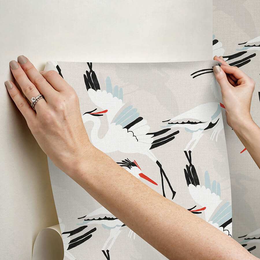 coastal-wings-tan-peel-and-stick-wallpaper-york-wallcoverings-nus6500 - York Wallcoverings Wallpaper