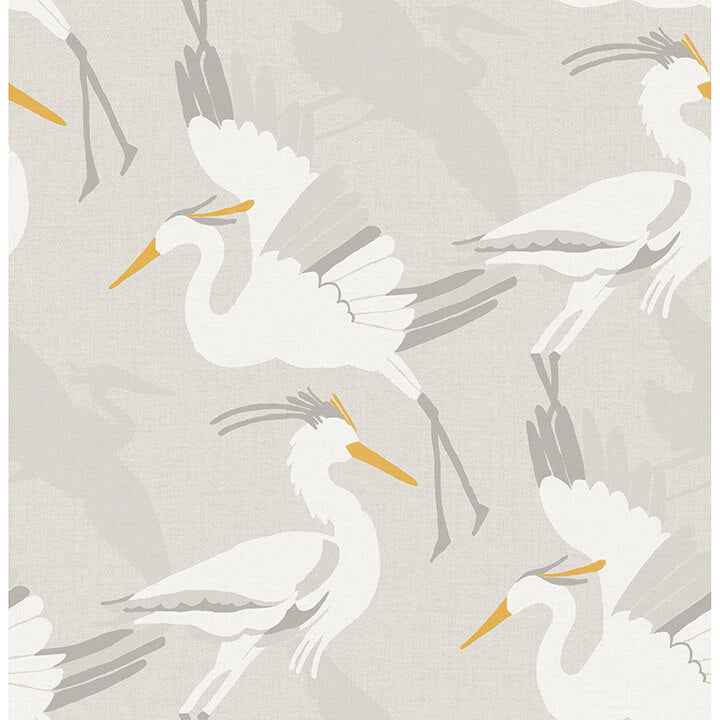 Coastal Wings Taupe Peel and Stick Wallpaper - York Wallcoverings - NUS6502 - York Wallcoverings Wallpaper