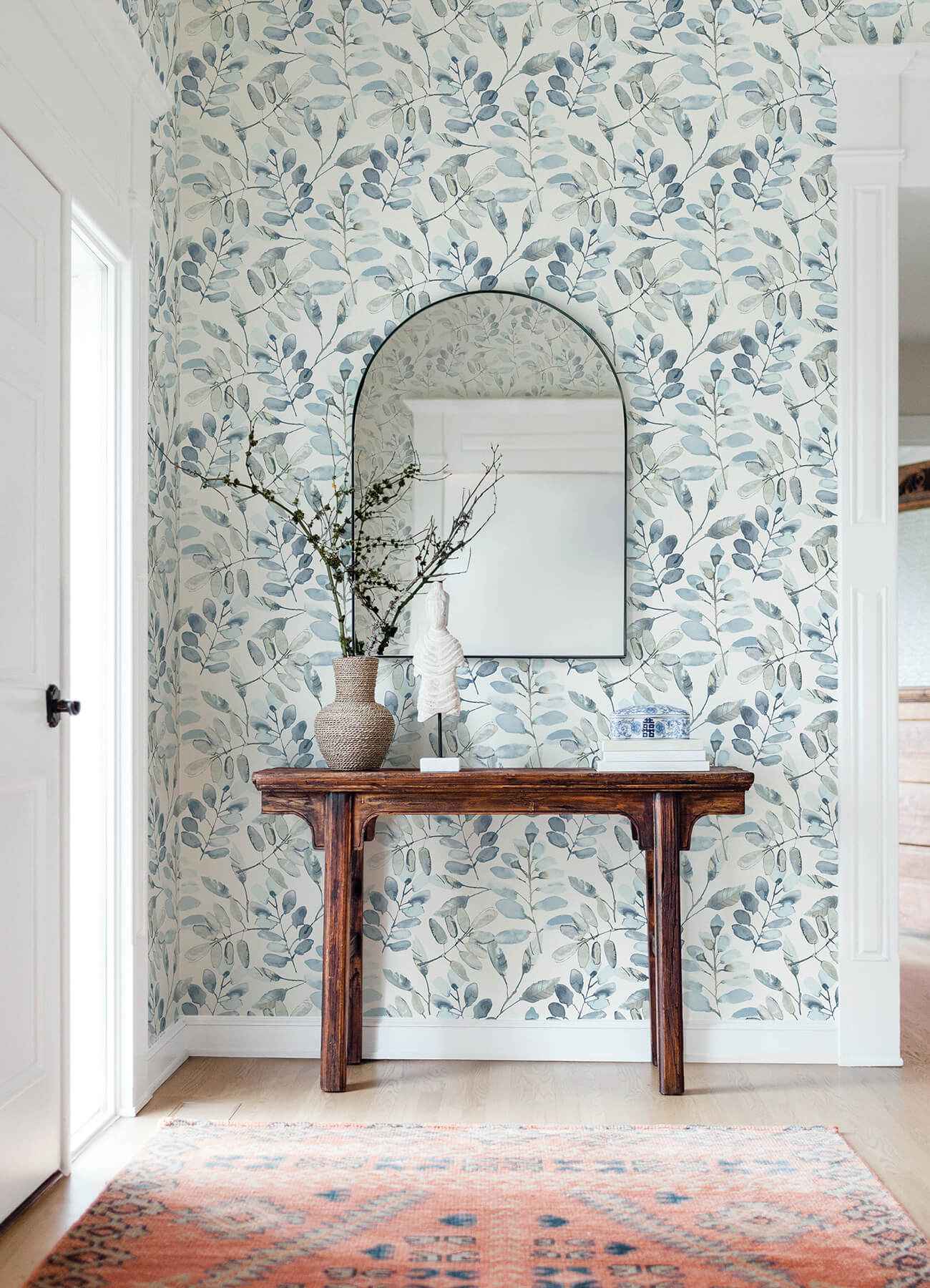 Pinnate Blue Leaves Wallpaper - York Wallcoverings - 4169-13908