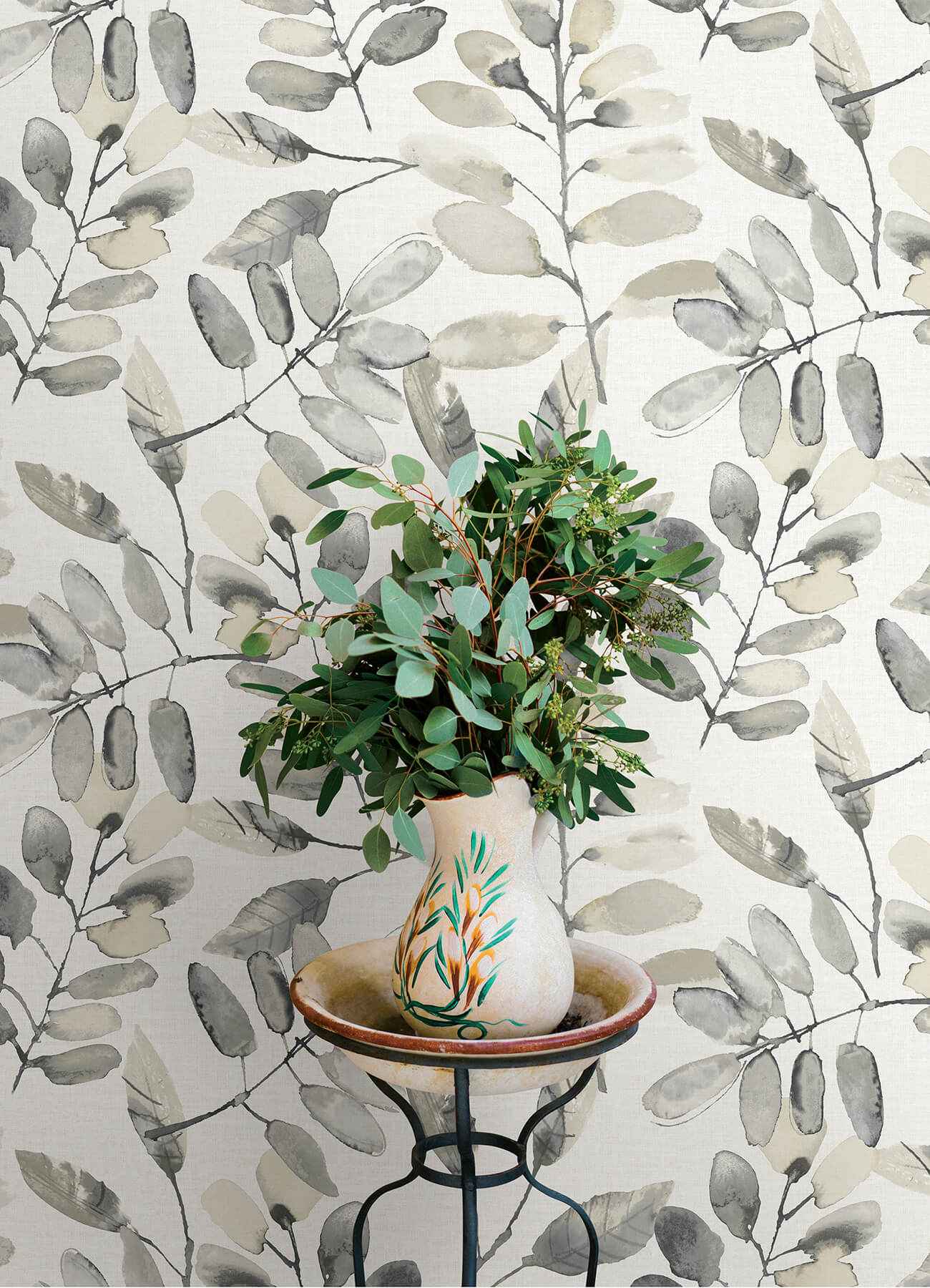Pinnate Charcoal Leaves Wallpaper - York Wallcoverings - 4169-13910 - York Wallcoverings Wallpaper