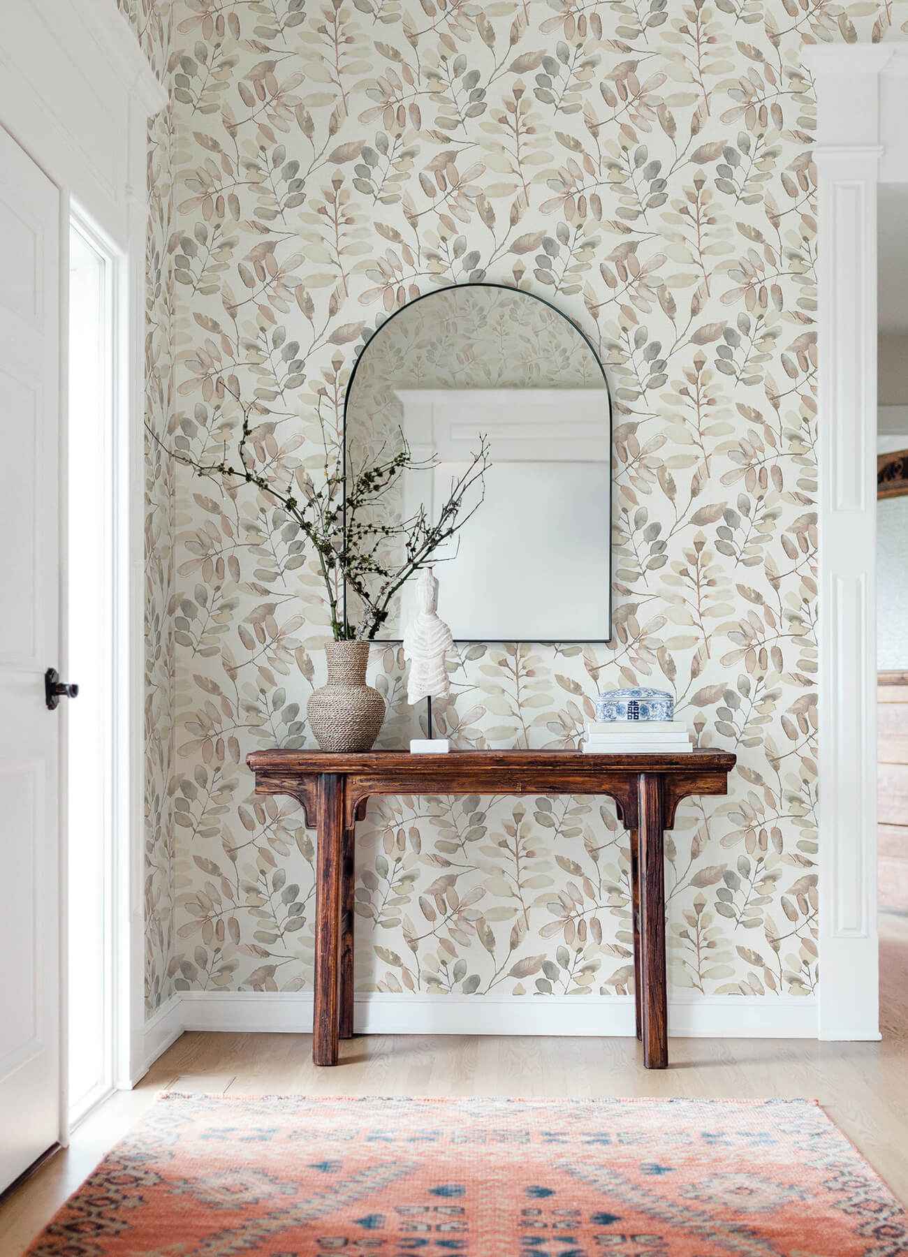 Pinnate Salmon Leaves Wallpaper - York Wallcoverings - 4169-13912