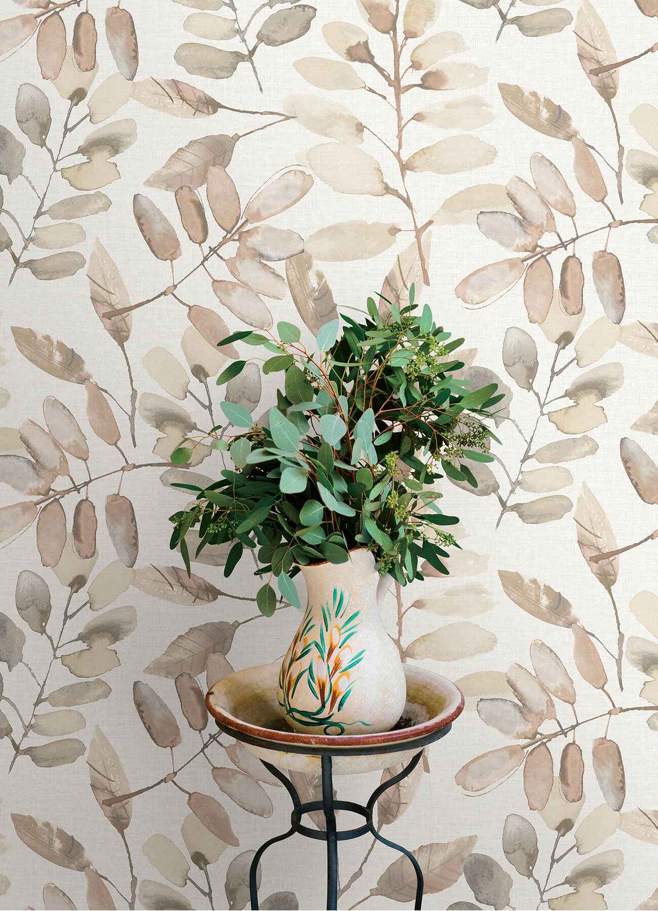 Pinnate Salmon Leaves Wallpaper - York Wallcoverings - 4169-13912 - York Wallcoverings Wallpaper