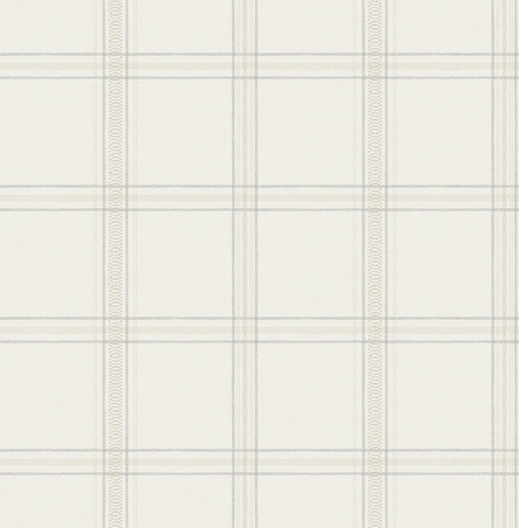 auberge-white-plaid-wallpaper-york-wallcoverings-4169-27606 - York Wallcoverings Wallpaper