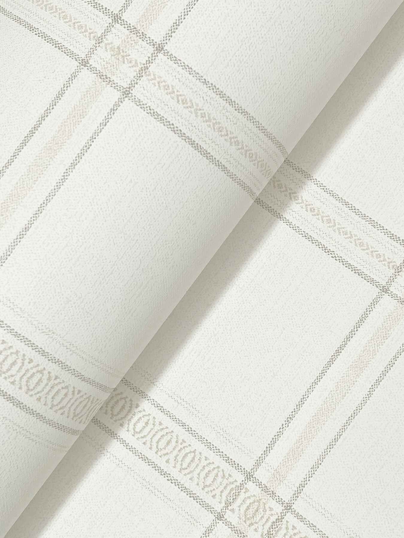 Auberge White Plaid Wallpaper - York Wallcoverings - 4169-27606 - York Wallcoverings Wallpaper