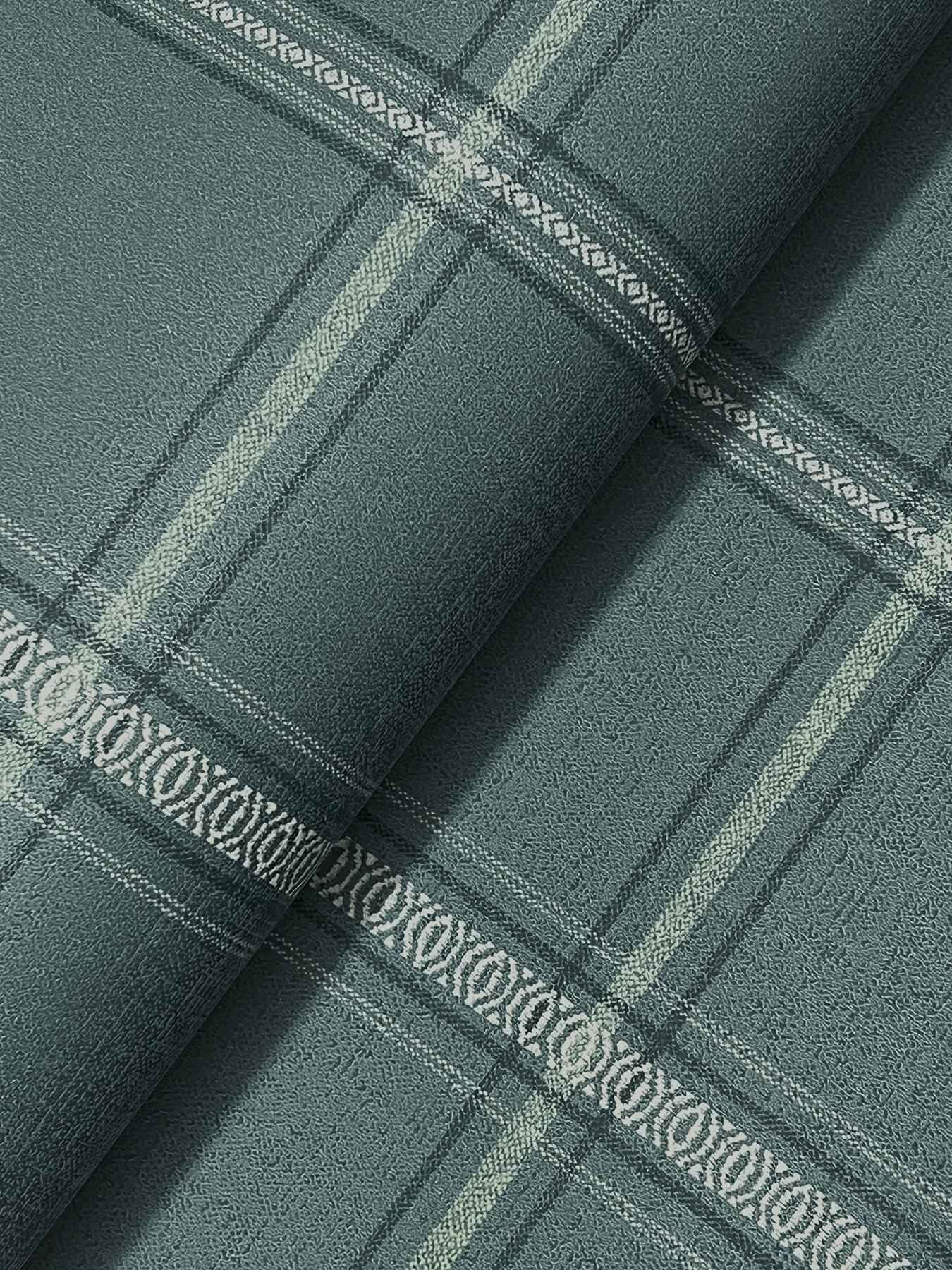 Auberge Teal Plaid Wallpaper - York Wallcoverings - 4169-27610 - York Wallcoverings Wallpaper